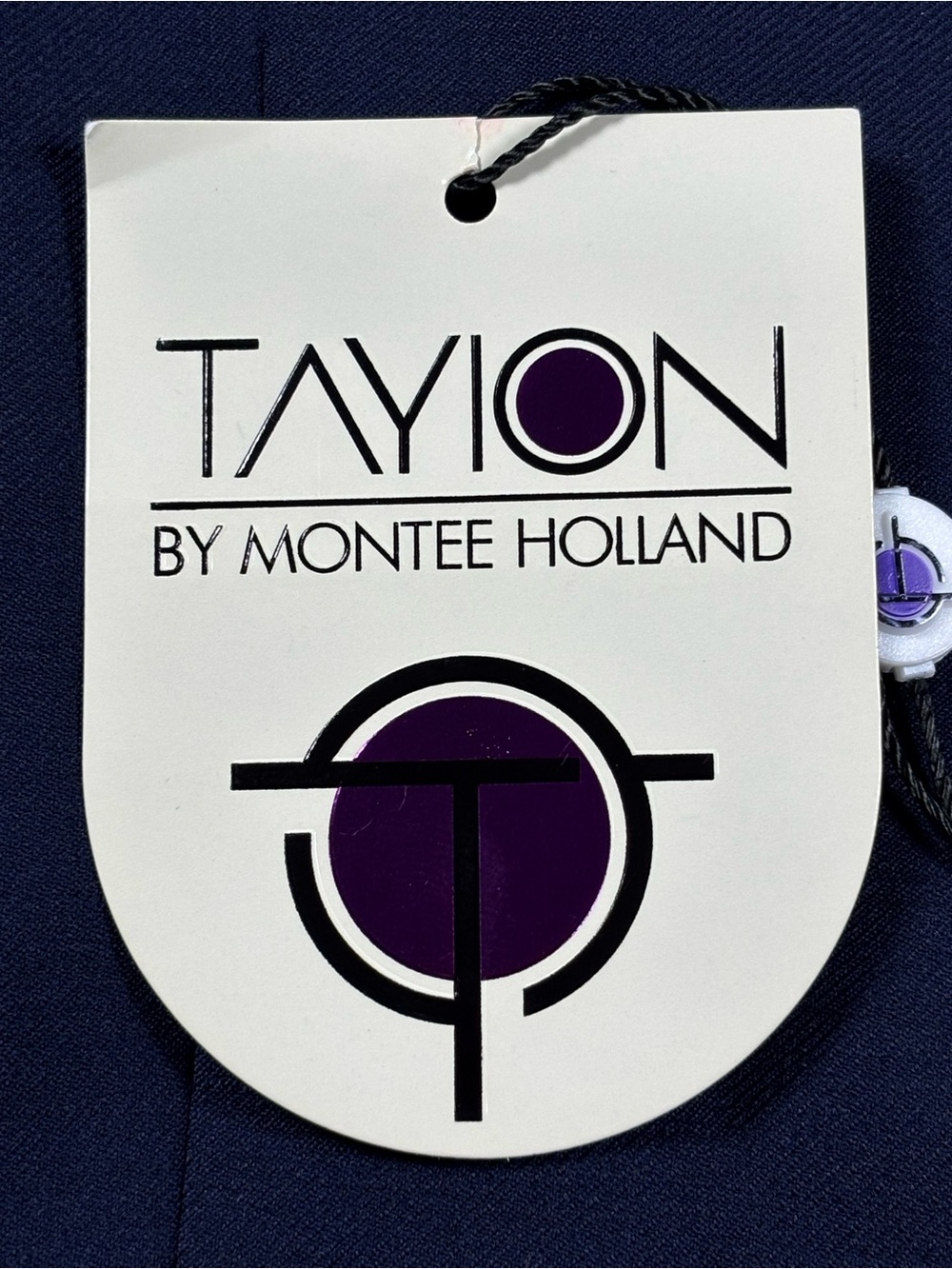 NWT Tavion by Montee Holland Navy Double Breasted Dress Vest Paisley - Picture 9 of 10